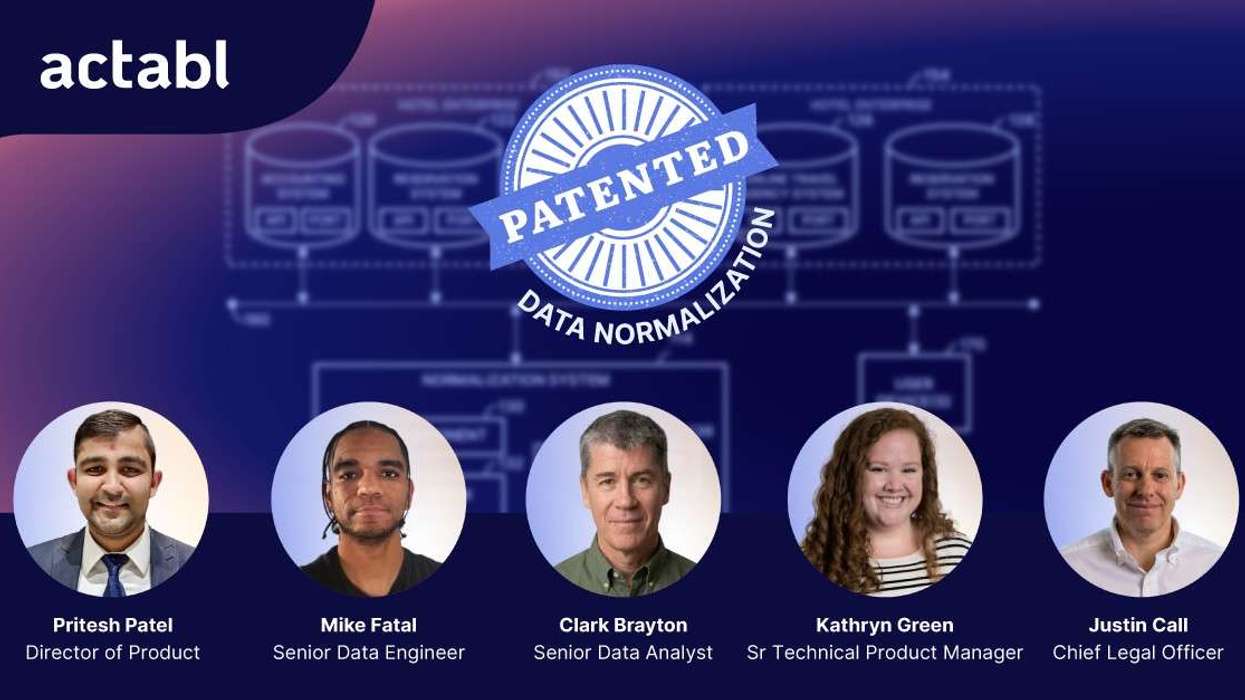 Actabl received a U.S. patent for hotel data normalization tool