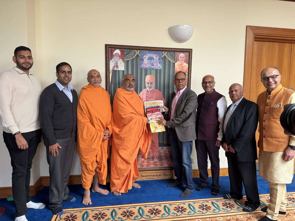 AMG Leaders Meet Pujya Yogvivek Swami at BAPS Temple London