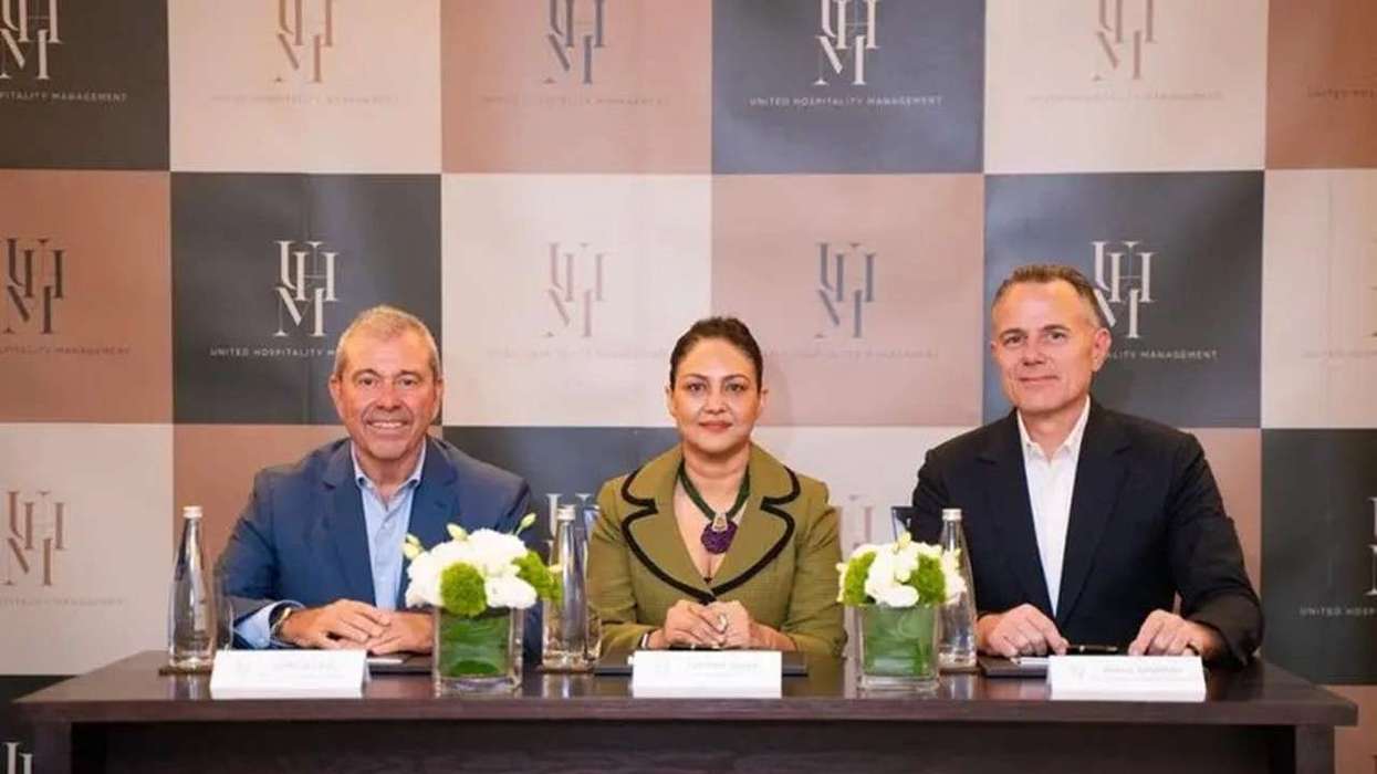 Carlos Leal, UHM executive chairman; Deepika Arora, MD, India and Klaus Assmann, CEO for the Middle East, India and Southeast Asia