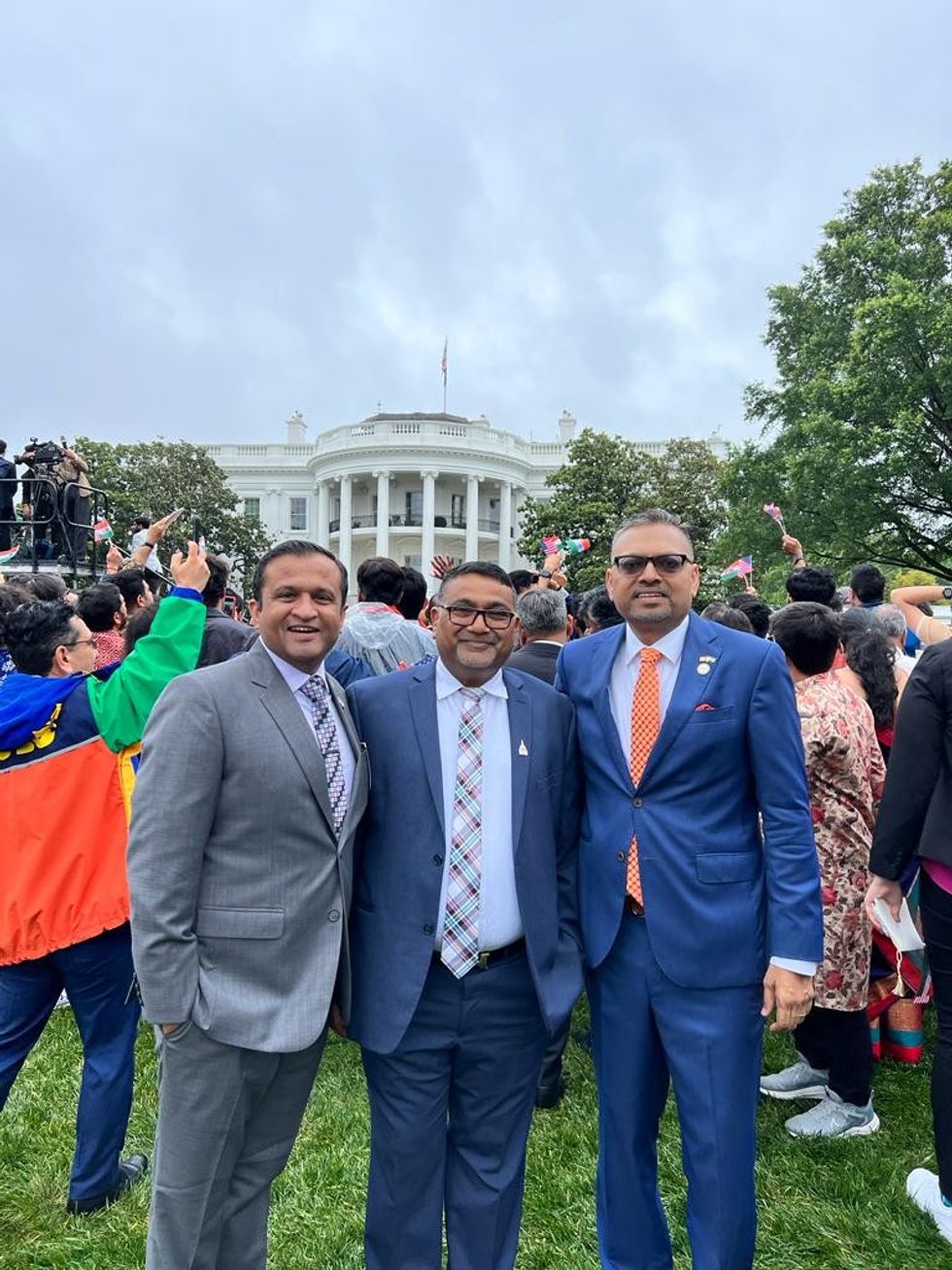 ENEWS 06 28 23 Modi visit AAHOA officers Bharat with Rahul Rakesh