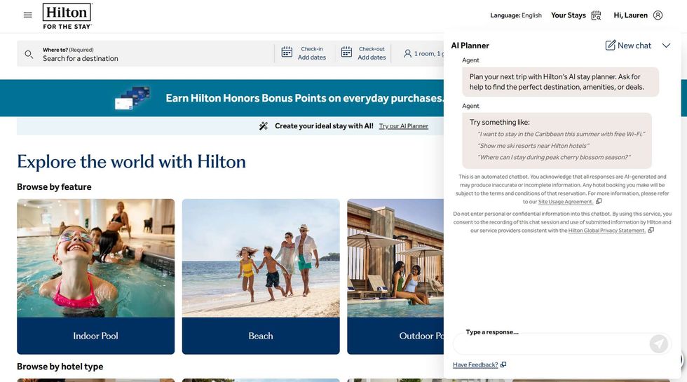 Hilton AI Planner
