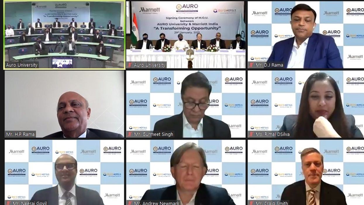 Auro University, Marriott, partner for training and education