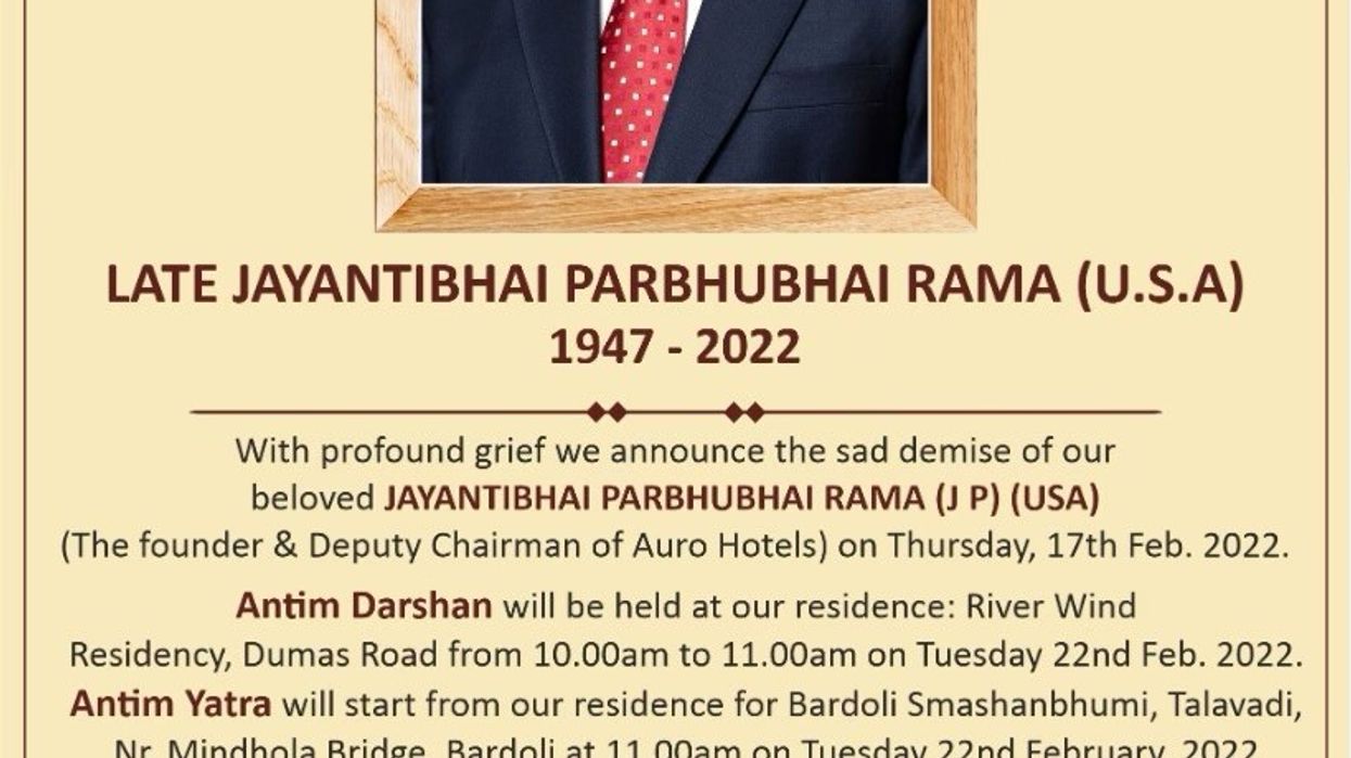 Obituary: JP Rama, pioneer of the hotel industry, remembered