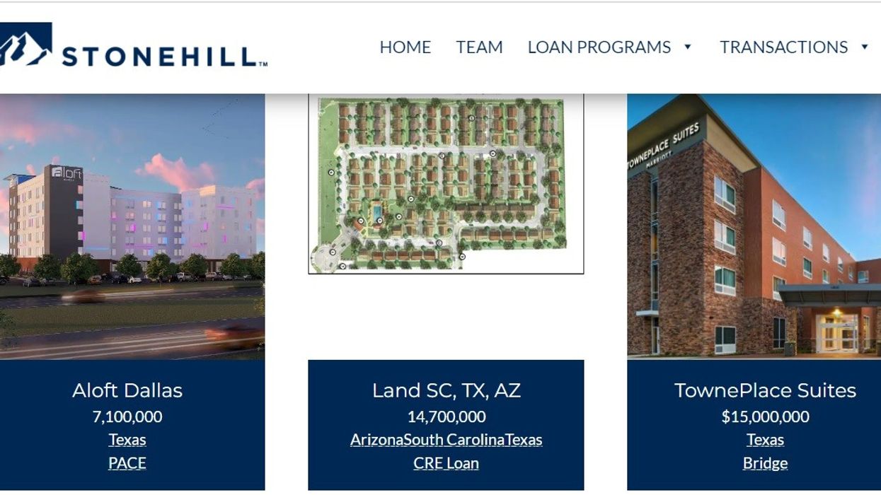 Stonehill ranked as eighth largest U.S. hotel lender by MBA