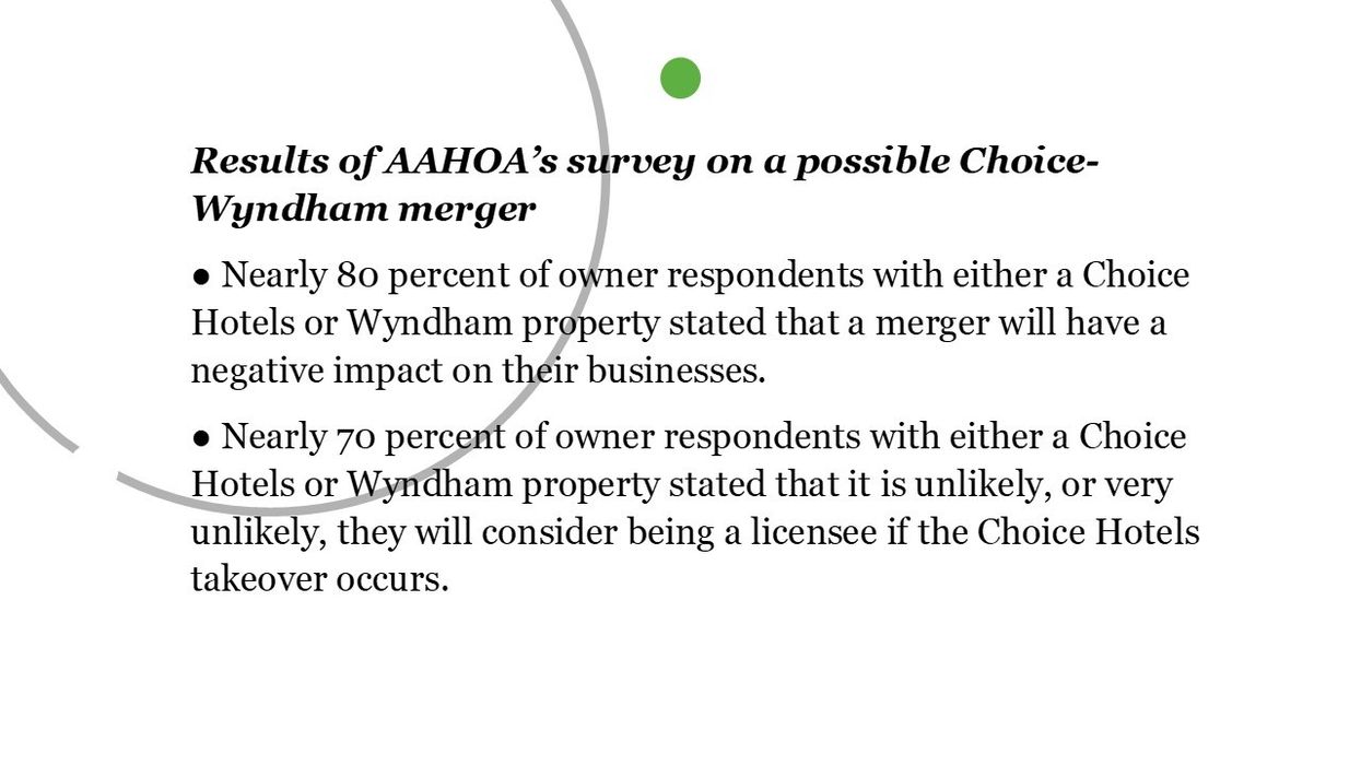 AAHOA reiterates its concerns with Choice-Wyndham merger