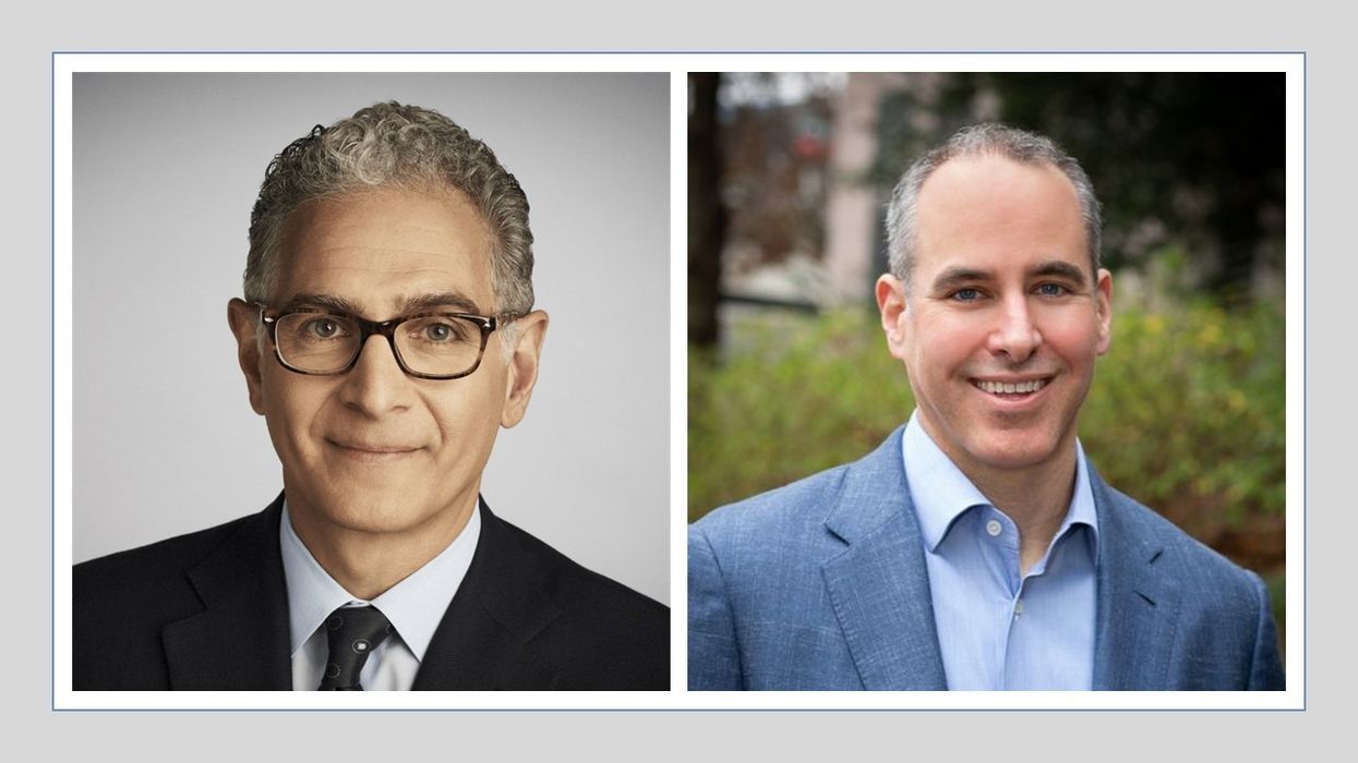 Mark Hoplamazian and Greg Friedman at Hunter Hotel Conference 2025
