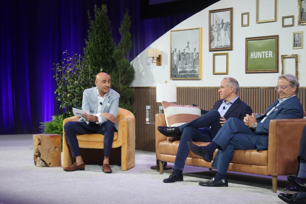 Mitch Patel, Greg Friedman, and Robert Webster discuss economic forecasts at Hunter Hotel Conference 2025