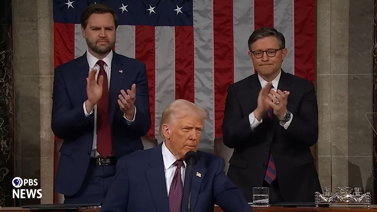 President Trump addressing Congress in 2025, backed by AAHOA for hospitality tax relief