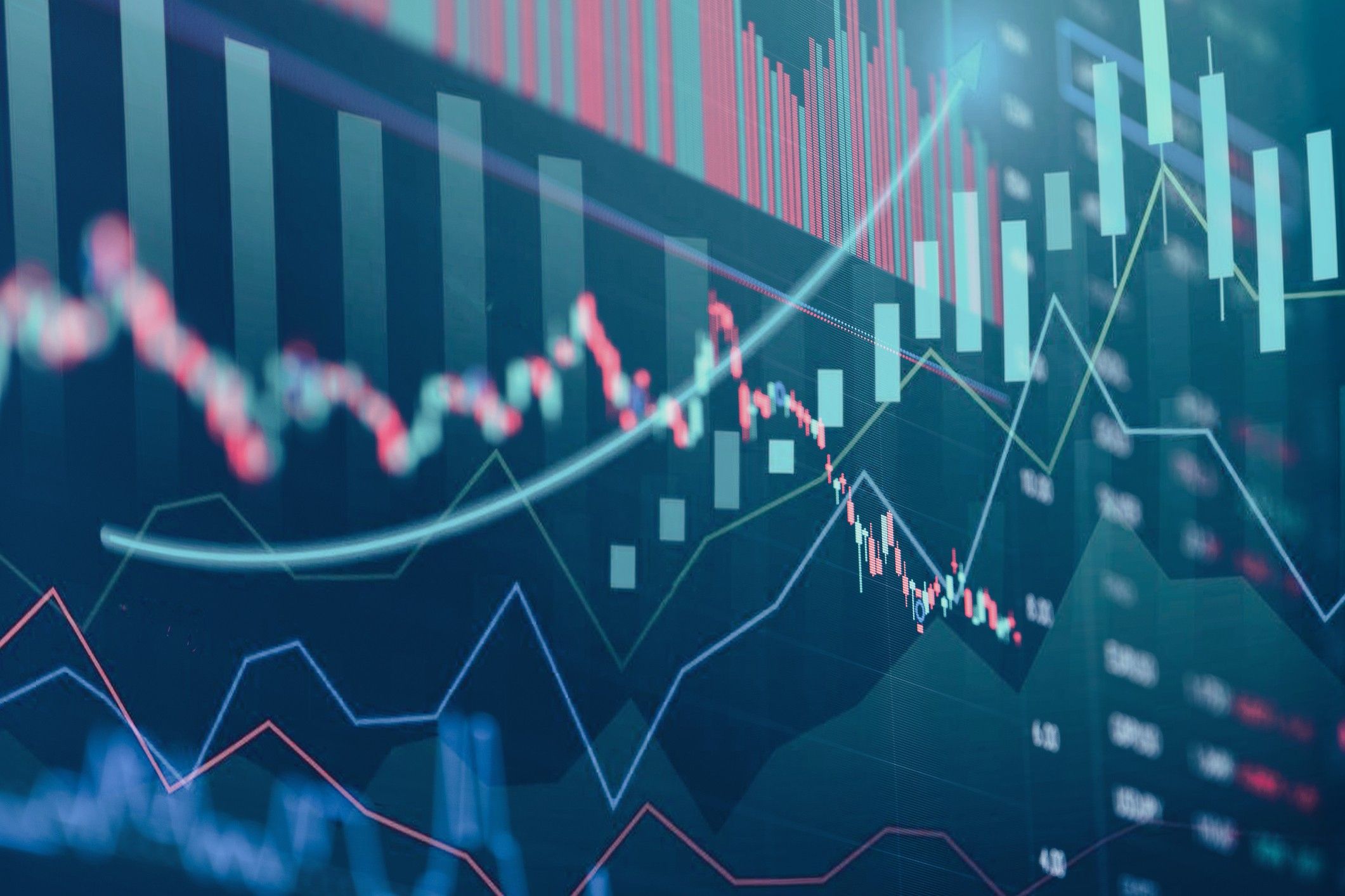 Financial stock market graph. Selective focus. HFTP, AHLA to jointly produce hospitality accounting standard